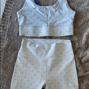 Cute Sports bra & biker shirt set